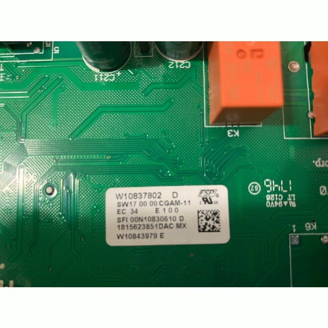 WHIRLPOOL Control Electric Panel PART # W10837802 WHIRLPOOL Control Electric Panel PART # W10837802
